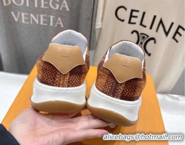 Charming Louis Vuitton LV Tilted Sneakers in Damier Canvas Yellow 2026 1AJTJ9