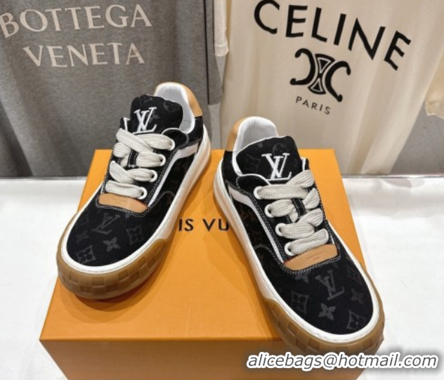 Good Looking Louis Vuitton LV Tilted Sneakers in Monogram Canvas Black 2026 1AJTJ9