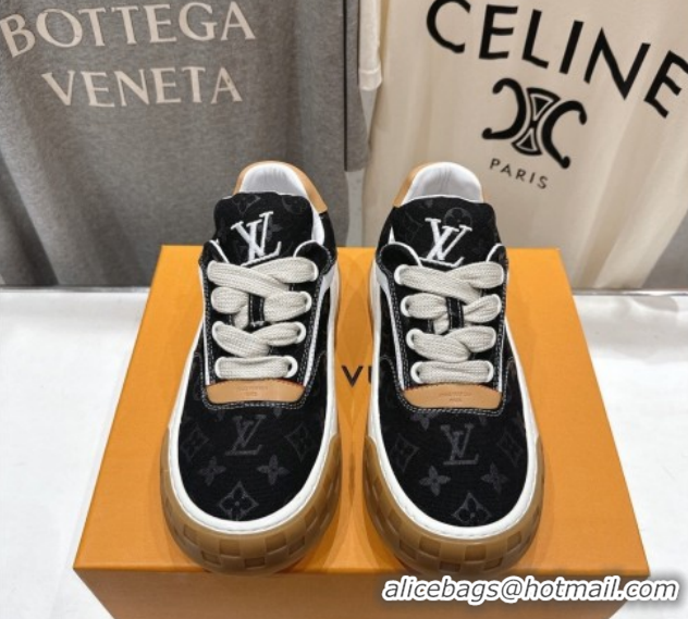 Good Looking Louis Vuitton LV Tilted Sneakers in Monogram Canvas Black 2026 1AJTJ9