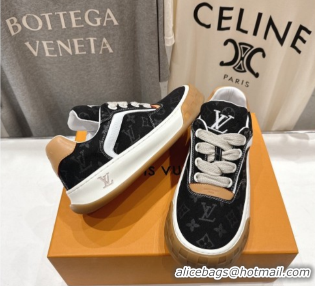 Good Looking Louis Vuitton LV Tilted Sneakers in Monogram Canvas Black 2026 1AJTJ9