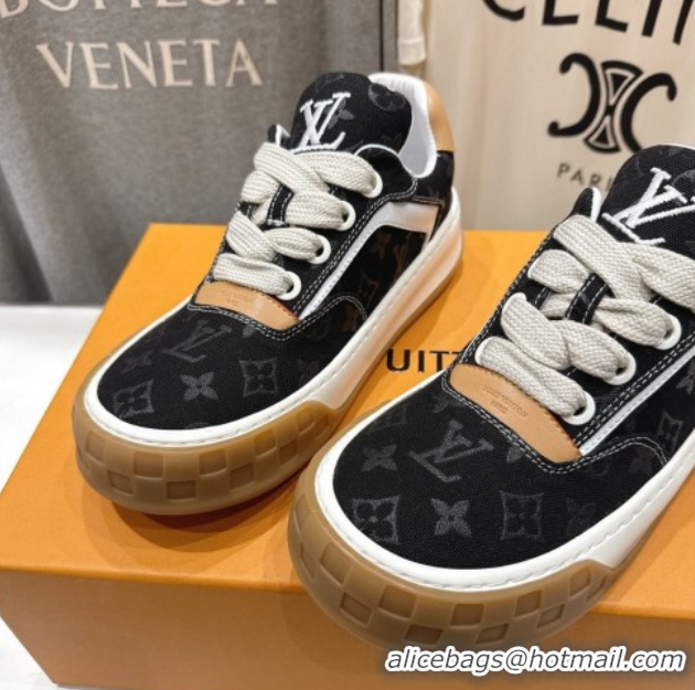 Good Looking Louis Vuitton LV Tilted Sneakers in Monogram Canvas Black 2026 1AJTJ9