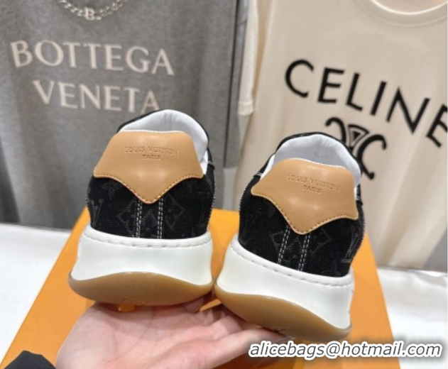 Good Looking Louis Vuitton LV Tilted Sneakers in Monogram Canvas Black 2026 1AJTJ9