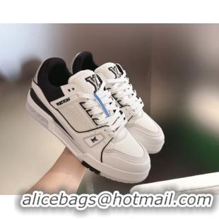 Good Product Louis Vuitton Men's LV Trainer Sneakers in Calfskin Leather White/Black 2026 0303109