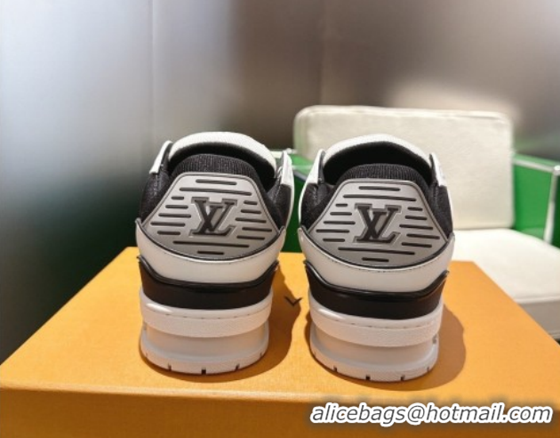 Good Product Louis Vuitton Men's LV Trainer Sneakers in Calfskin Leather White/Black 2026 0303109