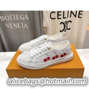 Most Popular Louis Vuitton LV x TM LV Lagoon Sneakers in Monogram Canvas and Red Cherry White 2026 1AHKYU