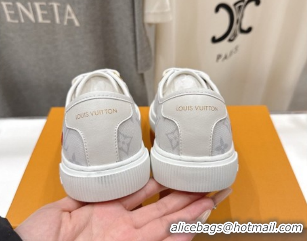 Most Popular Louis Vuitton LV x TM LV Lagoon Sneakers in Monogram Canvas and Red Cherry White 2026 1AHKYU