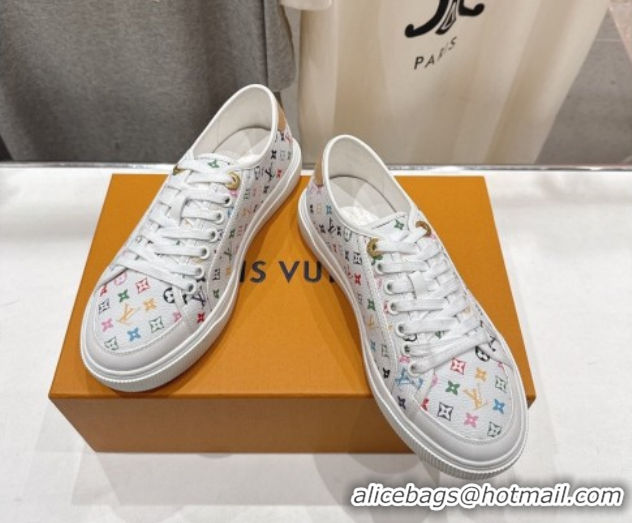 Stylish Louis Vuitton LV x TM LV Lagoon Sneakers in Monogram Multicolore Canvas White 2026 1AJKBL