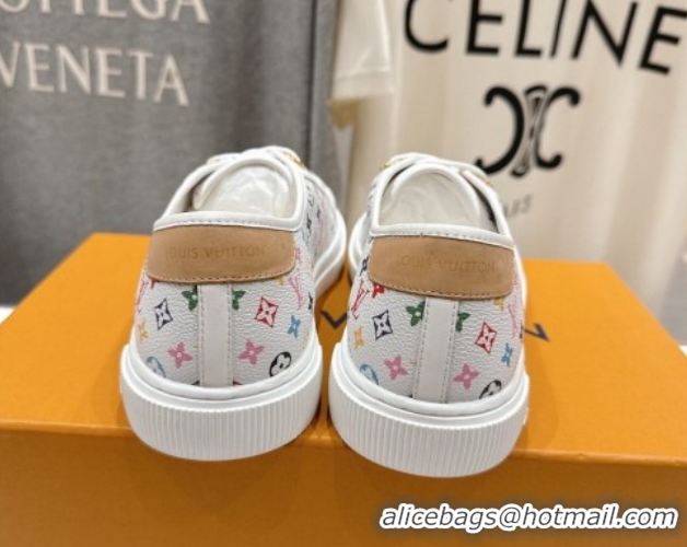 Stylish Louis Vuitton LV x TM LV Lagoon Sneakers in Monogram Multicolore Canvas White 2026 1AJKBL