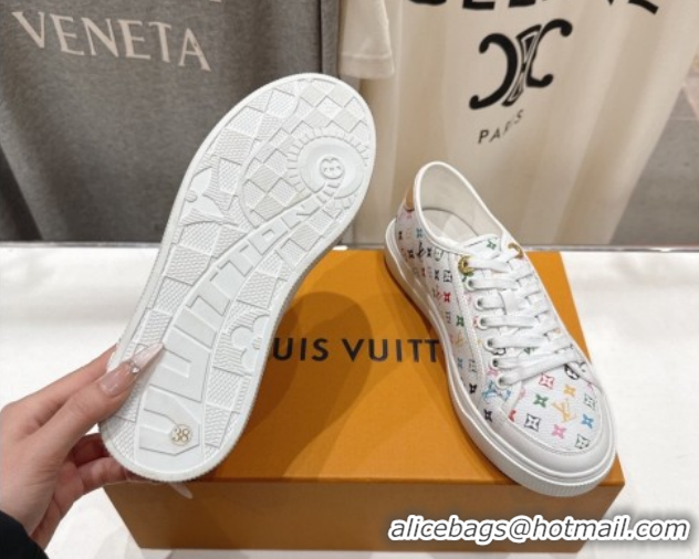 Stylish Louis Vuitton LV x TM LV Lagoon Sneakers in Monogram Multicolore Canvas White 2026 1AJKBL