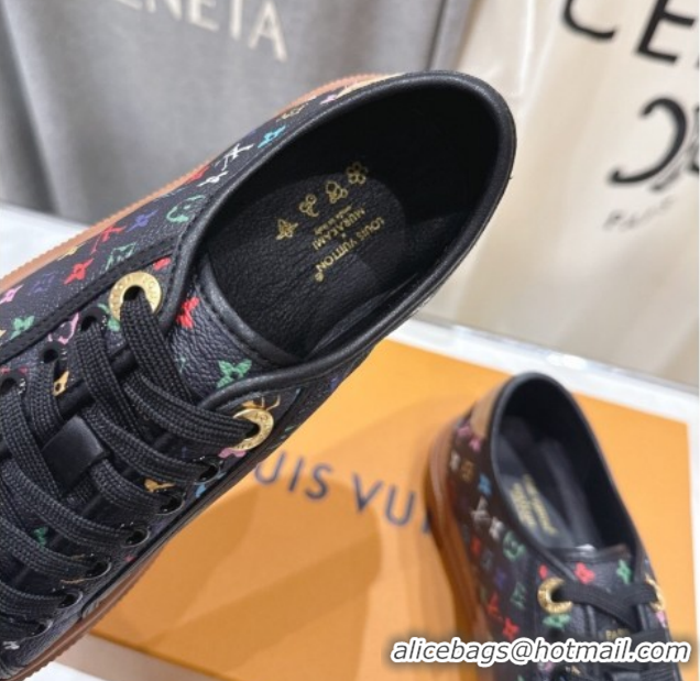 Luxury Louis Vuitton LV x TM LV Lagoon Sneakers in Monogram Multicolore Canvas Black 2026 1AJKBL