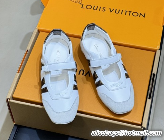 Luxurious Louis Vuitton LV Sneakerina Mary Jane 1AJPFA Monogram/White 2026