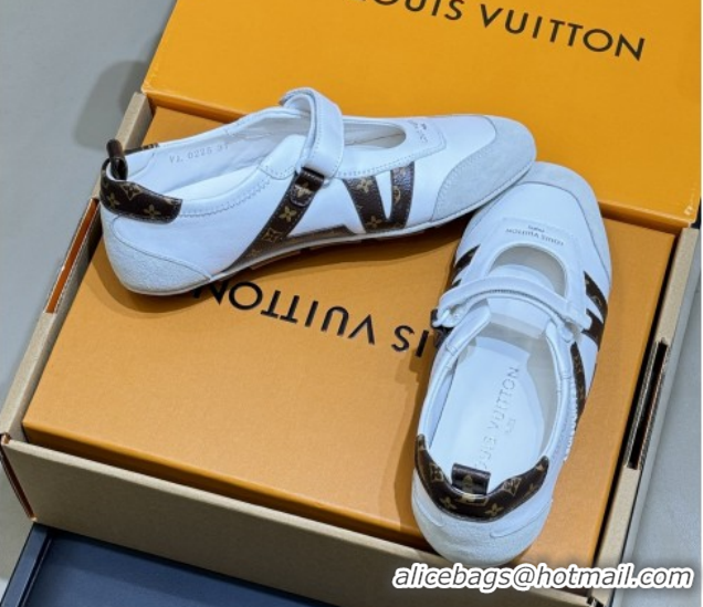 Luxurious Louis Vuitton LV Sneakerina Mary Jane 1AJPFA Monogram/White 2026