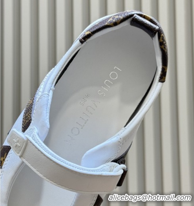 Luxurious Louis Vuitton LV Sneakerina Mary Jane 1AJPFA Monogram/White 2026