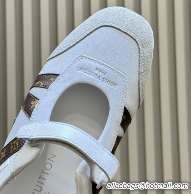 Luxurious Louis Vuitton LV Sneakerina Mary Jane 1AJPFA Monogram/White 2026