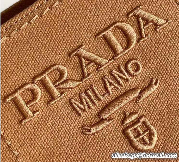 Trendy Design Prada Jardiniere Linen Blend Mini Handbag 1BA038 Brown 2025