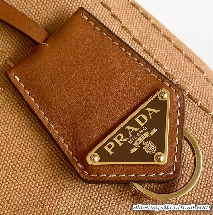 Trendy Design Prada Jardiniere Linen Blend Mini Handbag 1BA038 Brown 2025