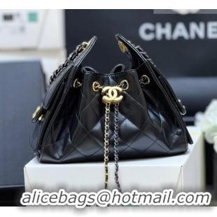 Grade Design Chanel 25 Mini Handbag in Shiny Calfskin AS5631 Black 2026 Top Quality