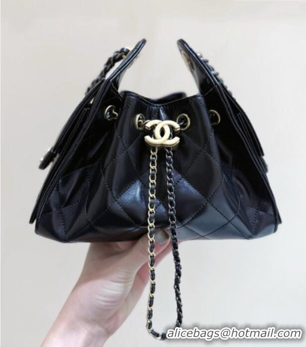 Grade Design Chanel 25 Mini Handbag in Shiny Calfskin AS5631 Black 2026 Top Quality