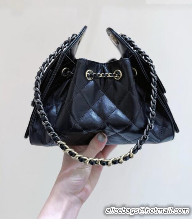 Grade Design Chanel 25 Mini Handbag in Shiny Calfskin AS5631 Black 2026 Top Quality