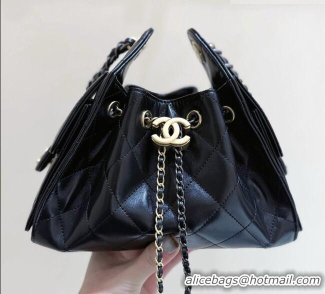 Grade Design Chanel 25 Mini Handbag in Shiny Calfskin AS5631 Black 2026 Top Quality