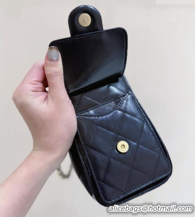 Grade Design Chanel 25 Mini Handbag in Shiny Calfskin AS5631 Black 2026 Top Quality