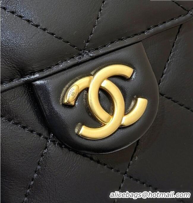 Grade Design Chanel 25 Mini Handbag in Shiny Calfskin AS5631 Black 2026 Top Quality