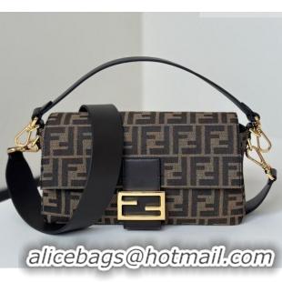 Promotional Fendi Baguette Bag in Tobacco Brown FF Jacquard Fabric 8679 Brown/Gold 2026 Top