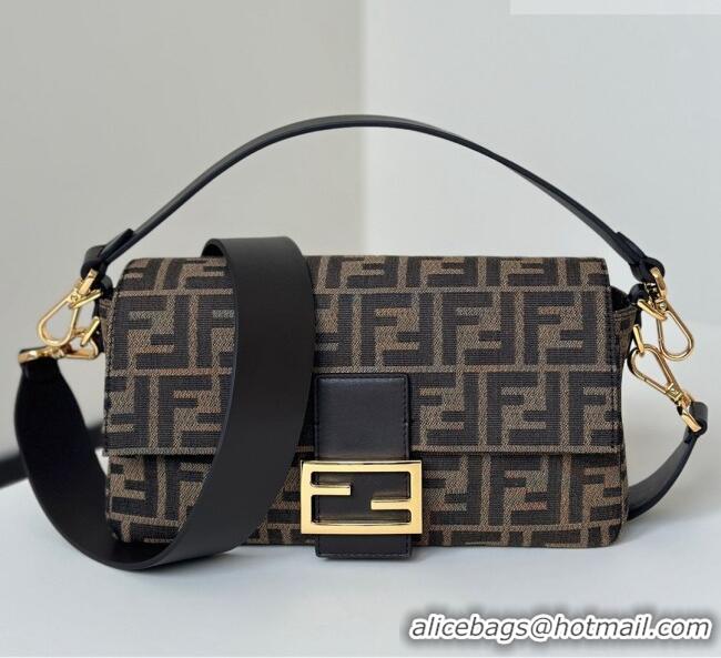 Promotional Fendi Baguette Bag in Tobacco Brown FF Jacquard Fabric 8679 Brown/Gold 2026 Top