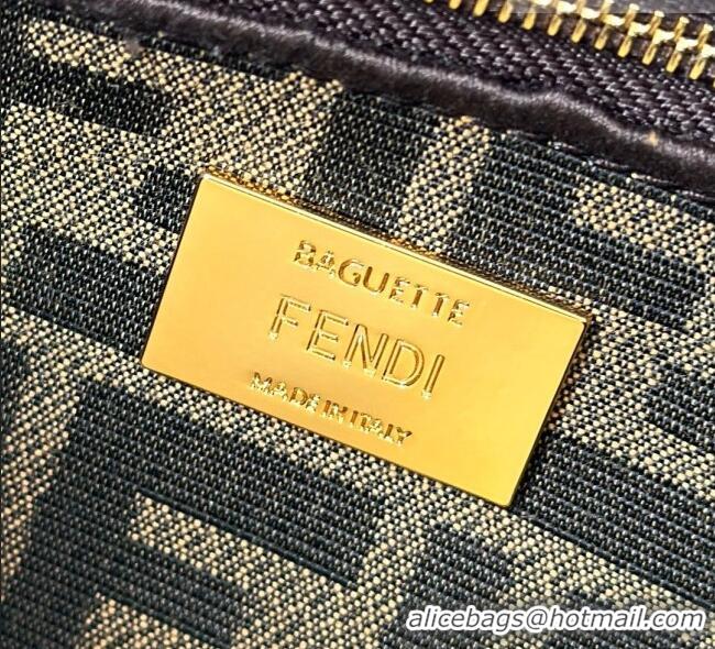 Promotional Fendi Baguette Bag in Tobacco Brown FF Jacquard Fabric 8679 Brown/Gold 2026 Top