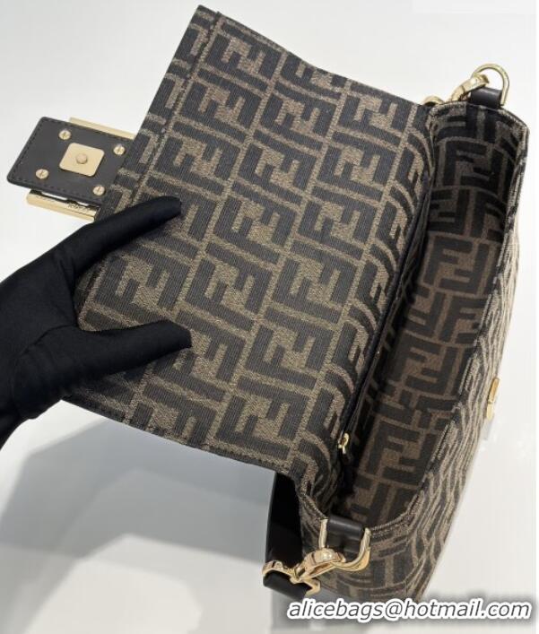 Promotional Fendi Baguette Bag in Tobacco Brown FF Jacquard Fabric 8679 Brown/Gold 2026 Top