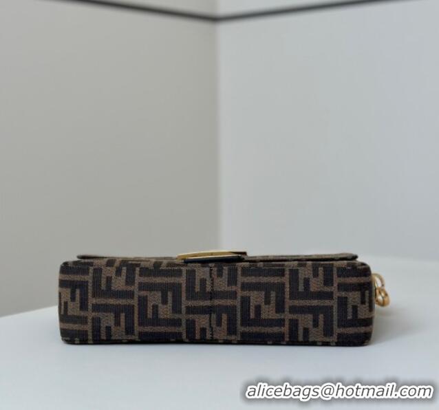 Promotional Fendi Baguette Bag in Tobacco Brown FF Jacquard Fabric 8679 Brown/Gold 2026 Top