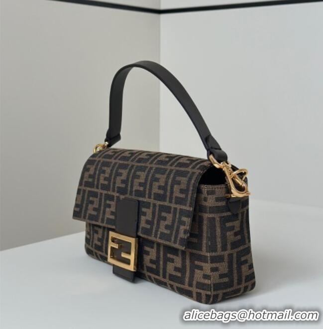 Promotional Fendi Baguette Bag in Tobacco Brown FF Jacquard Fabric 8679 Brown/Gold 2026 Top