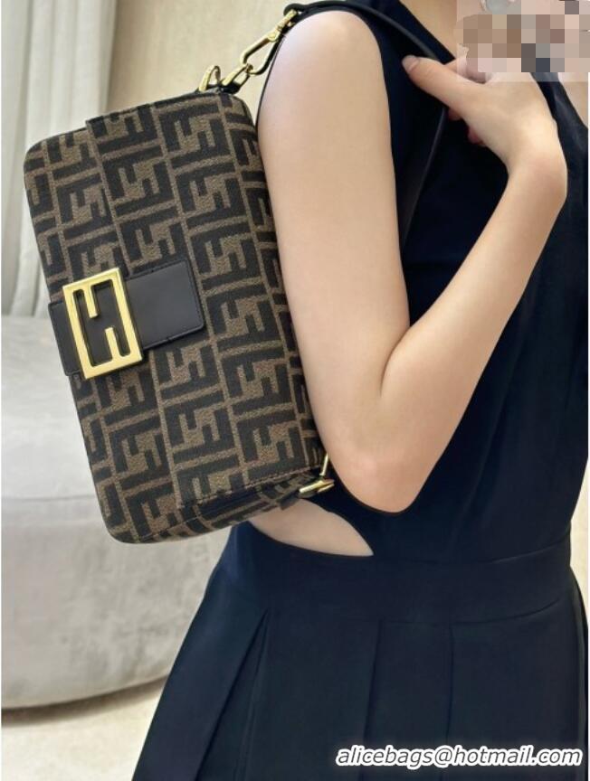 Promotional Fendi Baguette Bag in Tobacco Brown FF Jacquard Fabric 8679 Brown/Gold 2026 Top