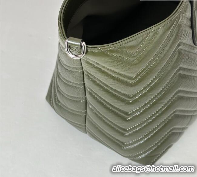 Luxury Discount Gucci GG Marmont Medium Tote Bag in Matelassé Chevron Nappa Leather 855279 Dark Green 2026