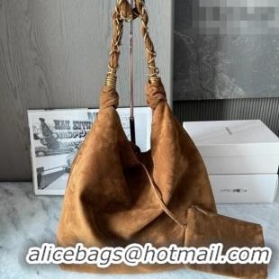 Grade Price Saint Laurent Amalia Bag in Suede with Chain 834750 Brown 2026 Top Quality