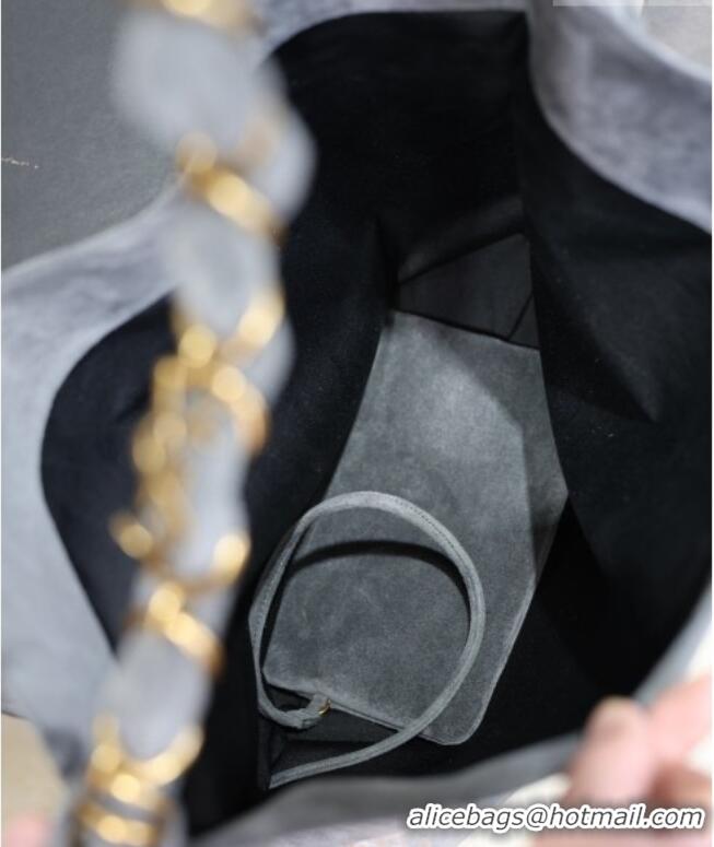 Luxury Discount Saint Laurent Amalia Bag in Suede with Chain 834750 Grey 2026