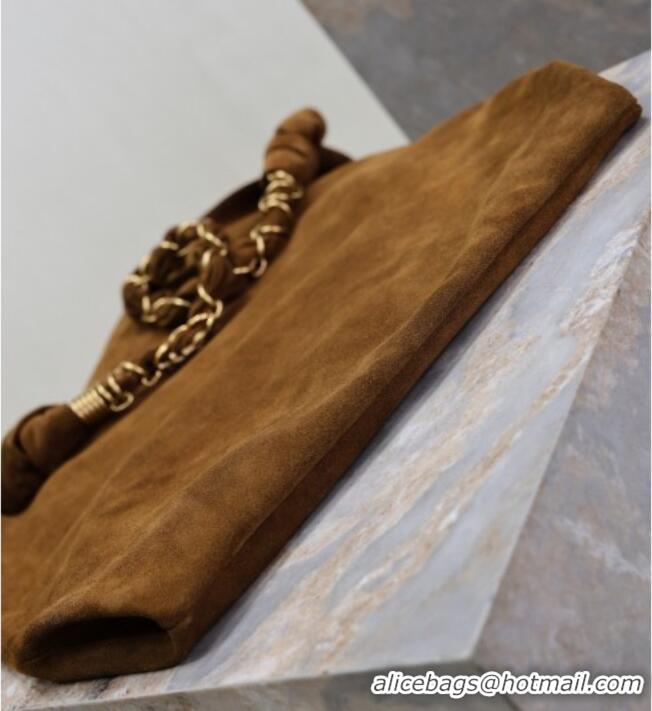 Luxury Discount Saint Laurent Amalia Bag in Suede with Chain 834750 Brown 2026