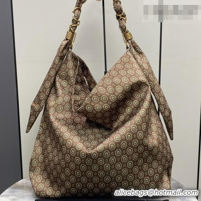 Top Grade Saint Laurent Amalia Bag in Print Fabric with Chain 834750 Brown 2026