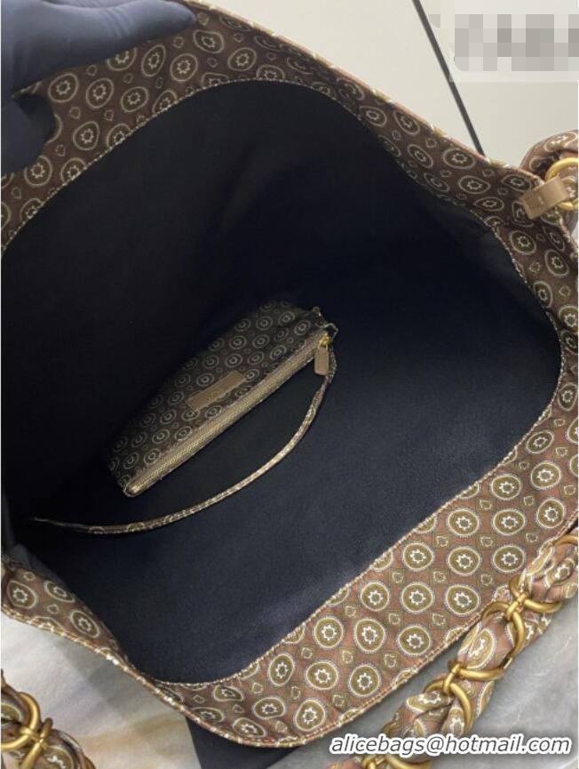 Top Grade Saint Laurent Amalia Bag in Print Fabric with Chain 834750 Brown 2026