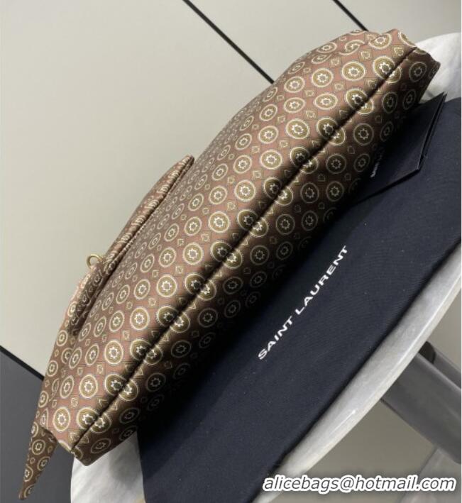 Top Grade Saint Laurent Amalia Bag in Print Fabric with Chain 834750 Brown 2026