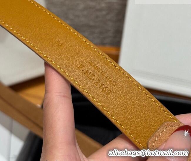 Best Product Celine Triomphe Medium Belt 2.5cm in Suede CE031603 Beige/Silver 2026