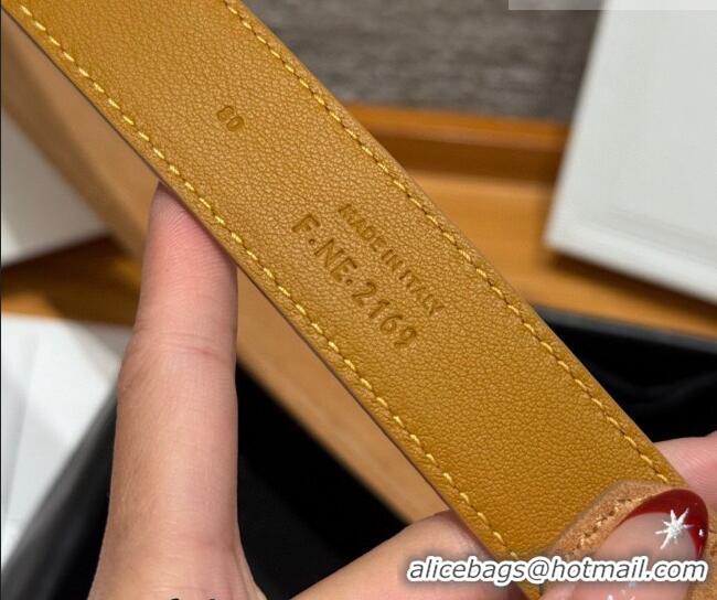 Trendy Design Celine Triomphe Medium Belt 2.5cm in Suede CE031603 Beige/Gold 2026