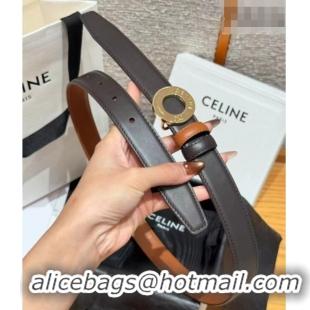 Market Sells Celine Disc Belt 2.5cm taurillon Leather B100L6ATZ Black/Brown 2026