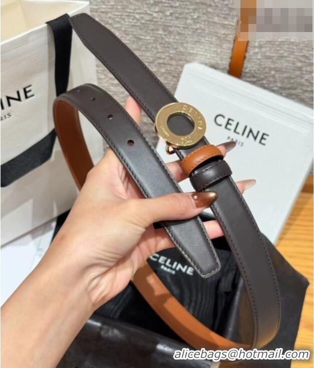 Market Sells Celine Disc Belt 2.5cm taurillon Leather B100L6ATZ Black/Brown 2026