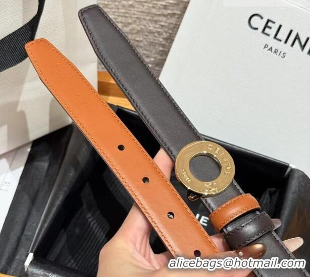 Market Sells Celine Disc Belt 2.5cm taurillon Leather B100L6ATZ Black/Brown 2026