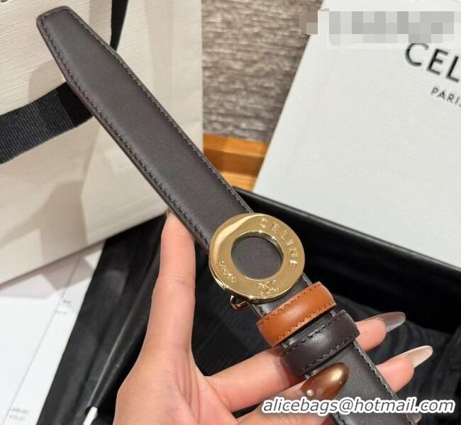 Market Sells Celine Disc Belt 2.5cm taurillon Leather B100L6ATZ Black/Brown 2026