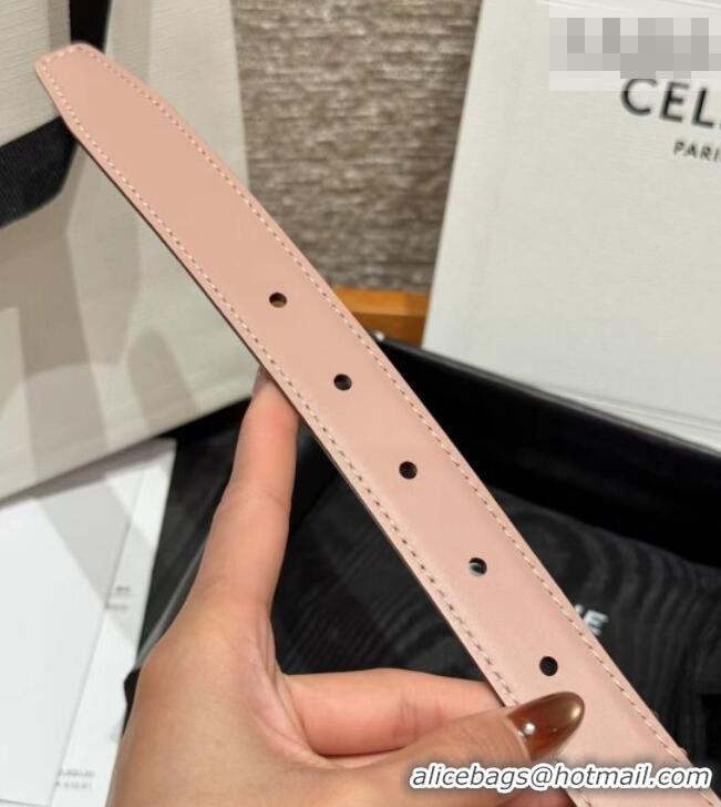 Luxury Cheap Celine Disc Belt 2.5cm taurillon Leather B100L6ATZ Pink/Burgundy 2026