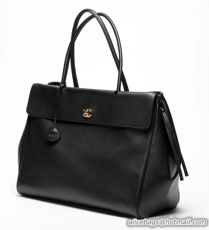New Fashion Chanel Grained Calfskin Large Shopping Bag AS6289 Black/Gold 2026