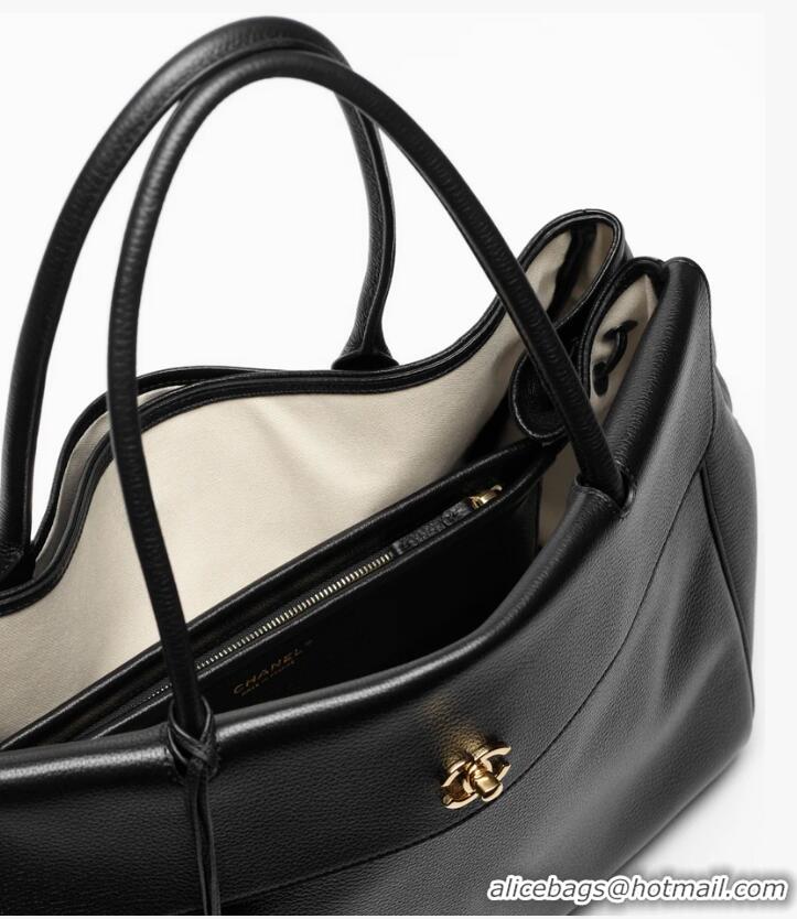 New Fashion Chanel Grained Calfskin Large Shopping Bag AS6289 Black/Gold 2026