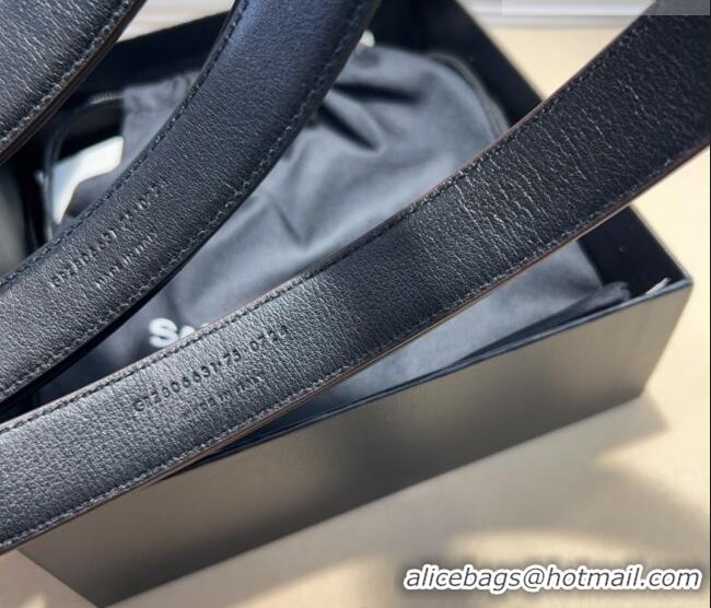 Luxury Discount Saint Laurent Crocodile Embossed Leather Belt 2.5cm 0317 Brown/Gold 2025